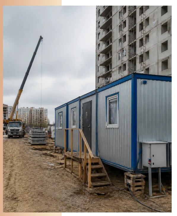 Аренда строительных вагончиков для рабочих в Арзамасе